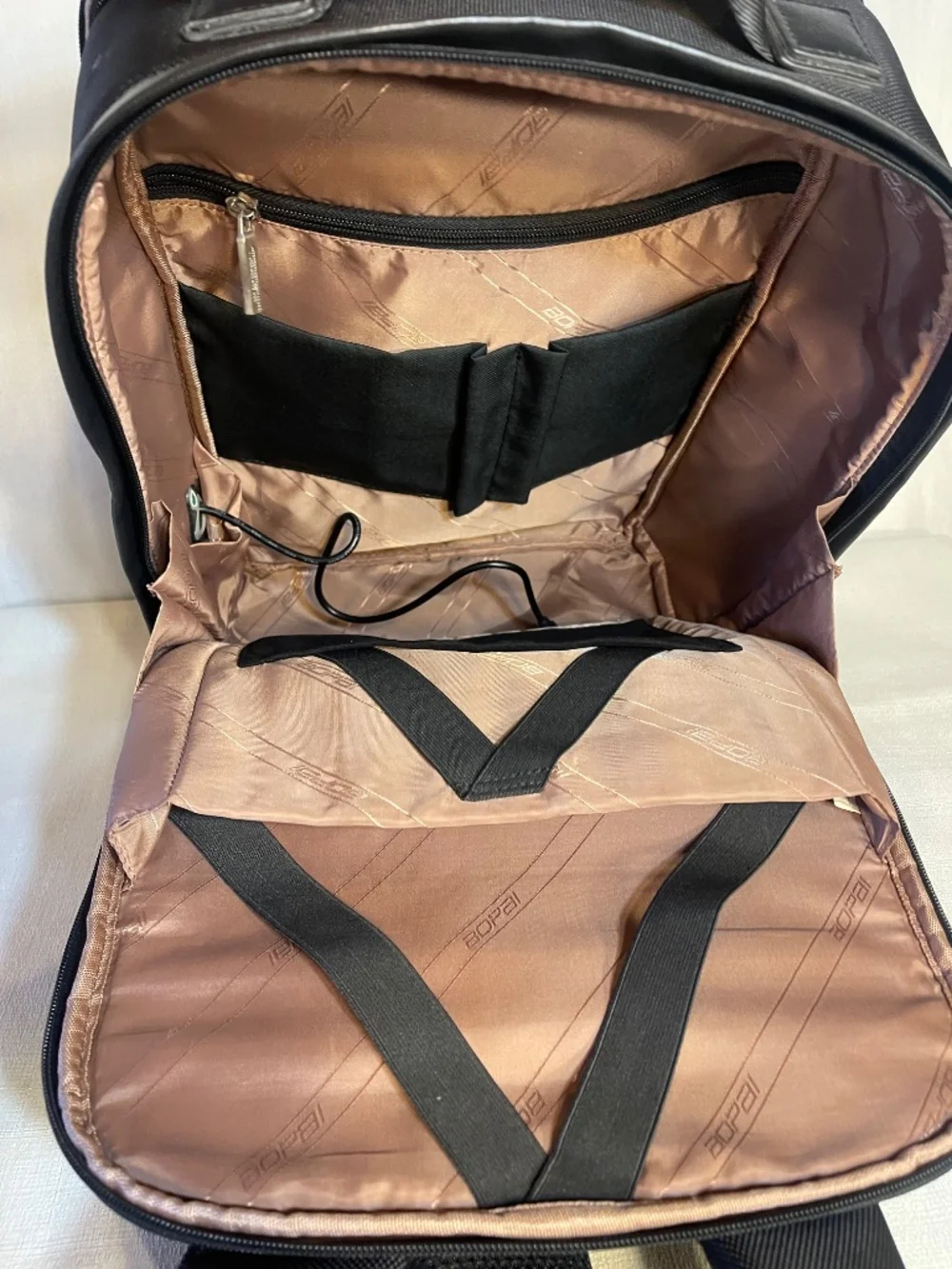 Backpack Black Men's Structured For Laptop Case.